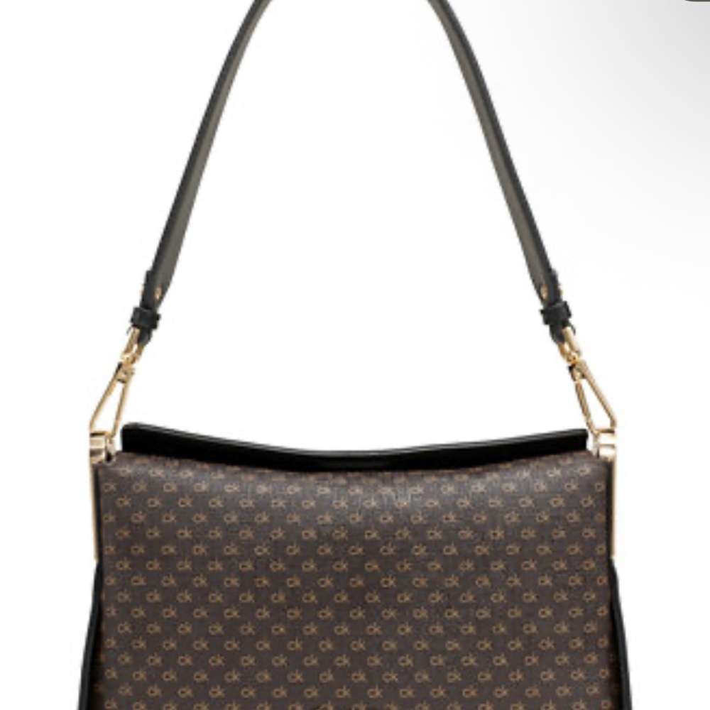 Calvin Klein Monogram Brown Shoulder Bag